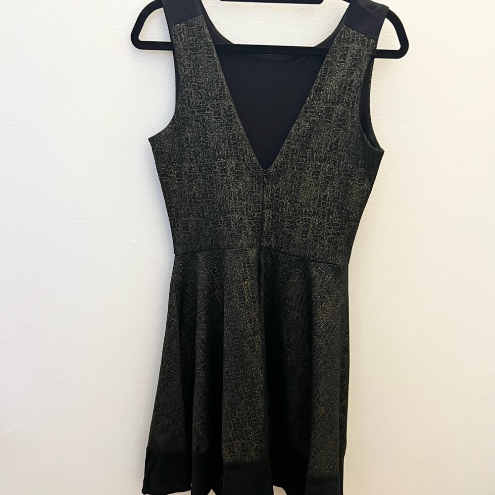 Necessary Objects Womens Metallic Fit & Flare Dress